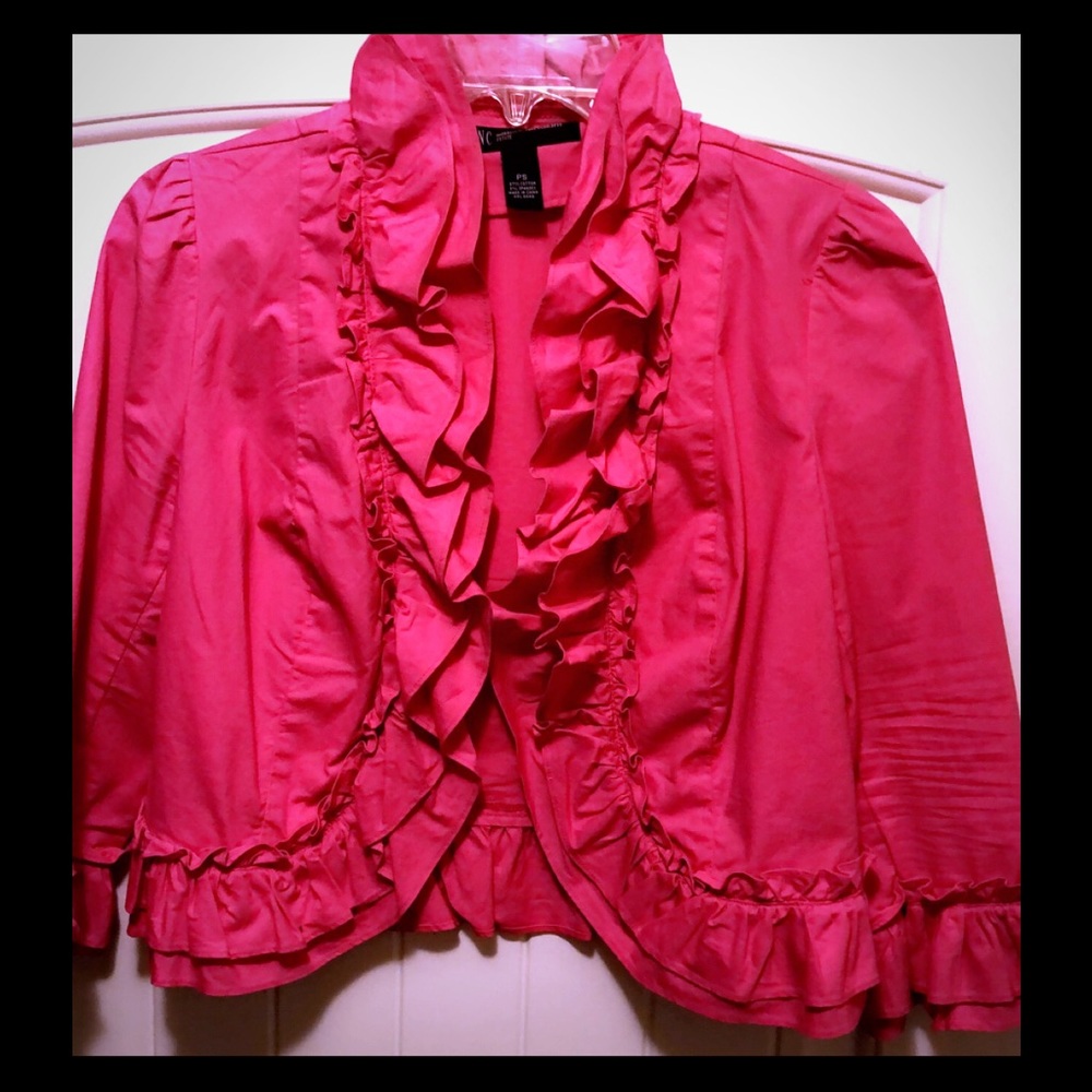 Pink 👚🎀 Ruffled Spring Jacket